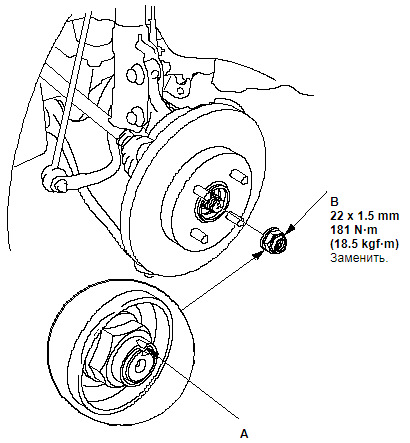 Как поменять шпильку на переднем колесе хонда фит