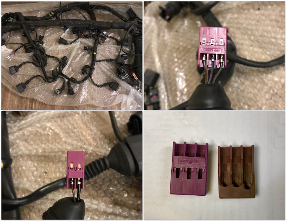 При распиновке один разъём совсем устал 🤦🏼‍♂️Хорошо что у меня есть донорская коса с японского ДВС — фото для сравнения — моторы 1:1 🤷‍♂️Цвет говорит сам за себя — Audi Allroad (C5)