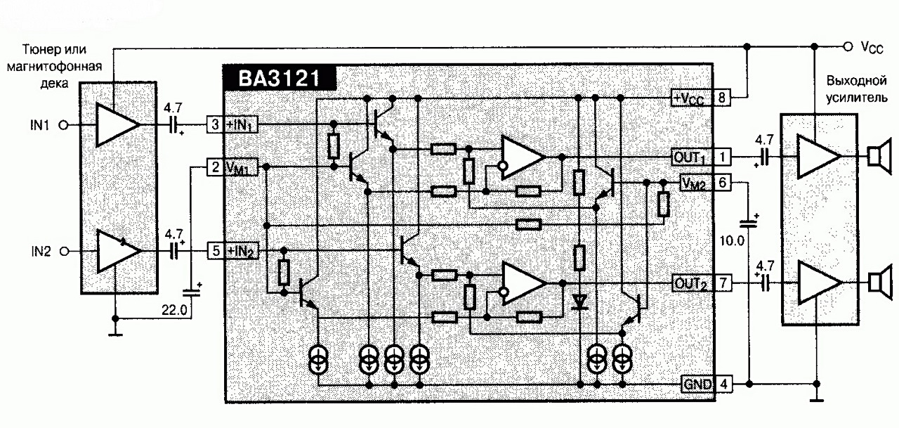Шумоподавитель rca схема