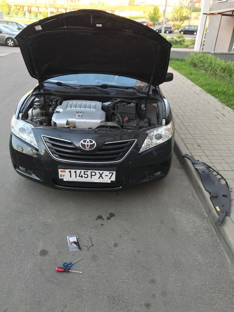 Сетка для защиты радиатора — часть 2 — Toyota Camry (XV40), 3,5 л, 2007  года | тюнинг | DRIVE2