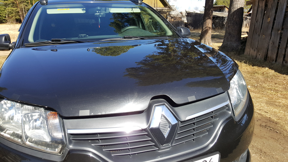 Дефлектор капота — Renault Logan (2G), 1,6 л, 2016 года | аксессуары ...