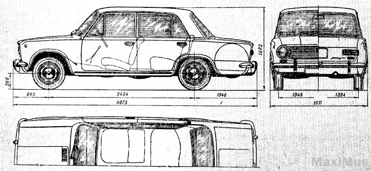 Ваз 2101 чертеж