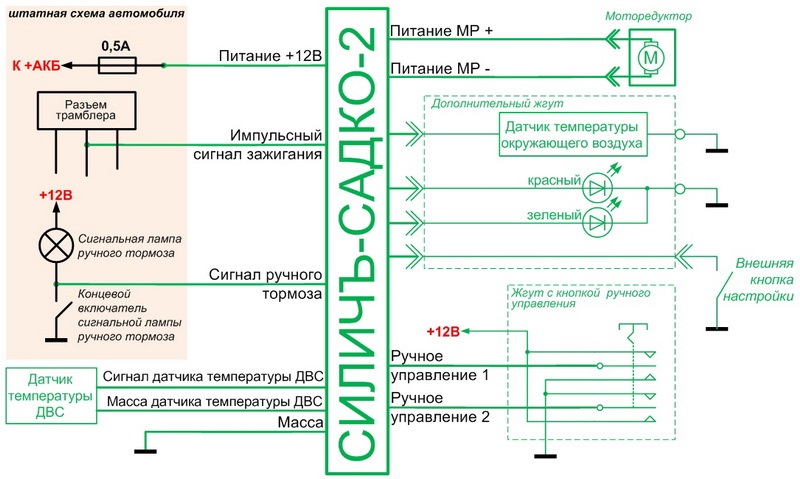 Схема автоматического подсоса