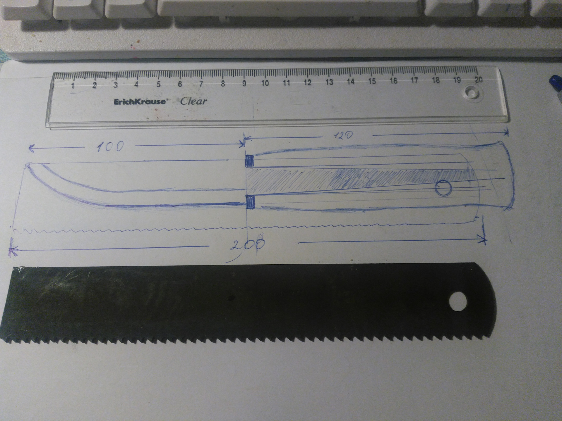 Нож из мехпилы своими руками чертежи