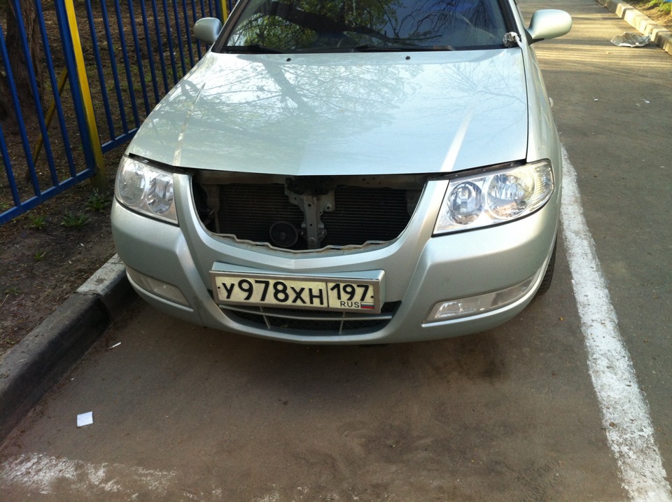 Решил и я "заколхозить" решетку — Nissan Almera Classic (B10), 1,6 л ...