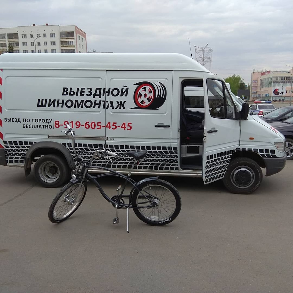 Велопробег по городу Нефтекамск. — Mercedes-Benz Sprinter (1G), 2,9 л, 1997  года | покатушки | DRIVE2