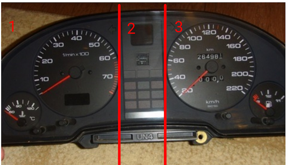Схема щитка приборов ауди 80