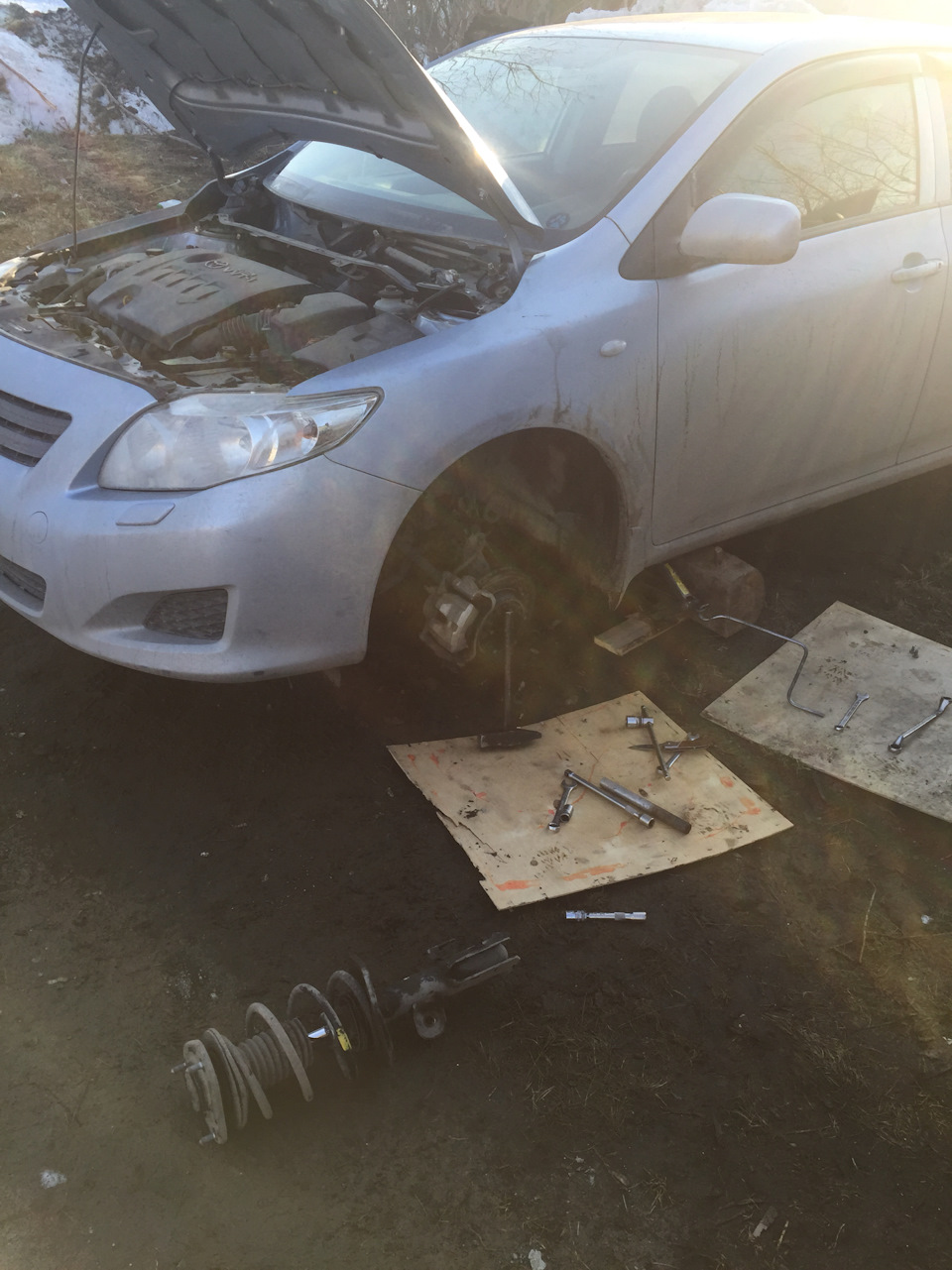 Решил восстановить стойки — Toyota Corolla (140/150), 1,6 л., 2007 года ...