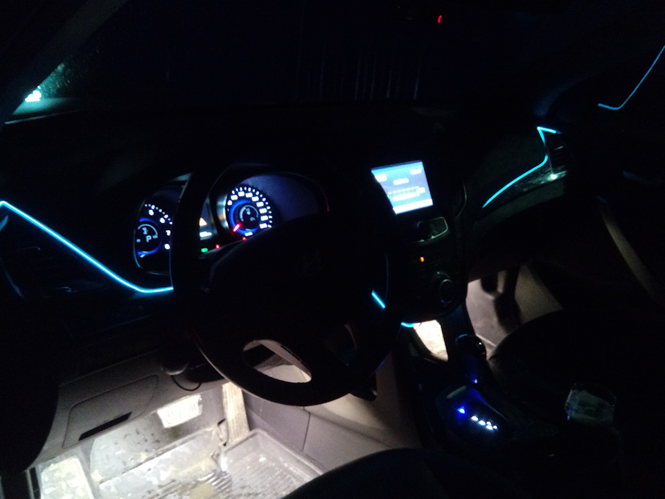 подсветка салона санта фе