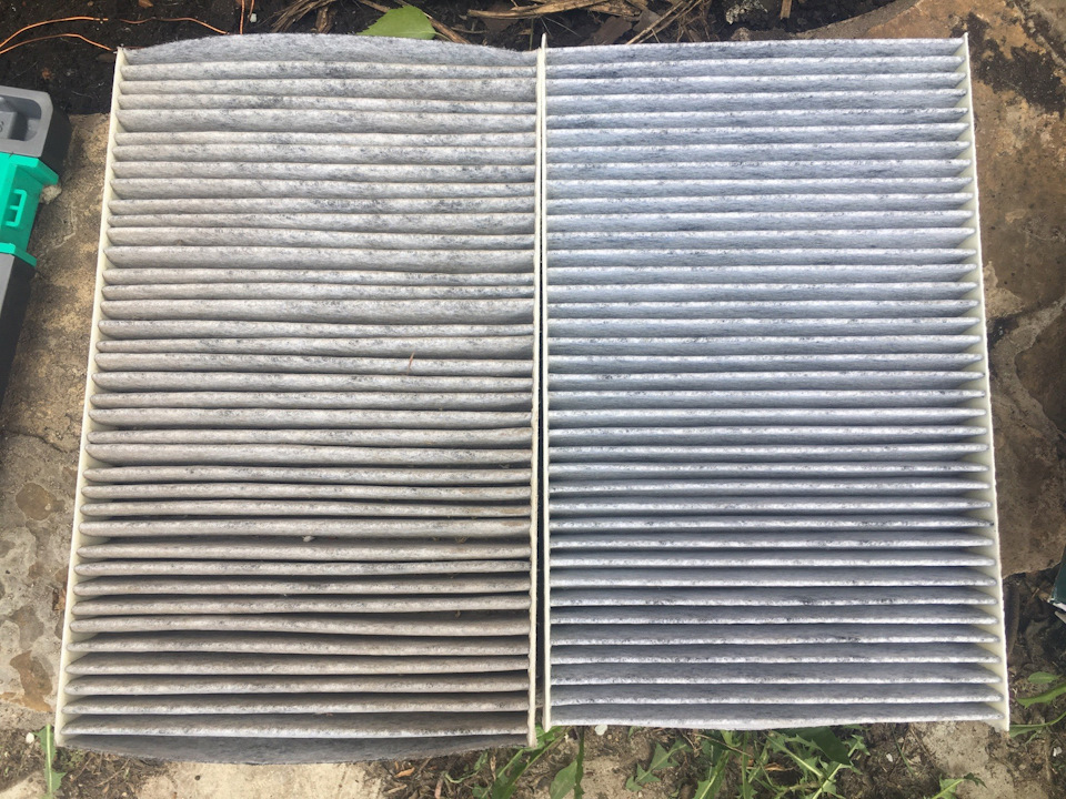 5. Салонный фильтр был практически без мусора, но весь в пыли — Peugeot 308 (1G)