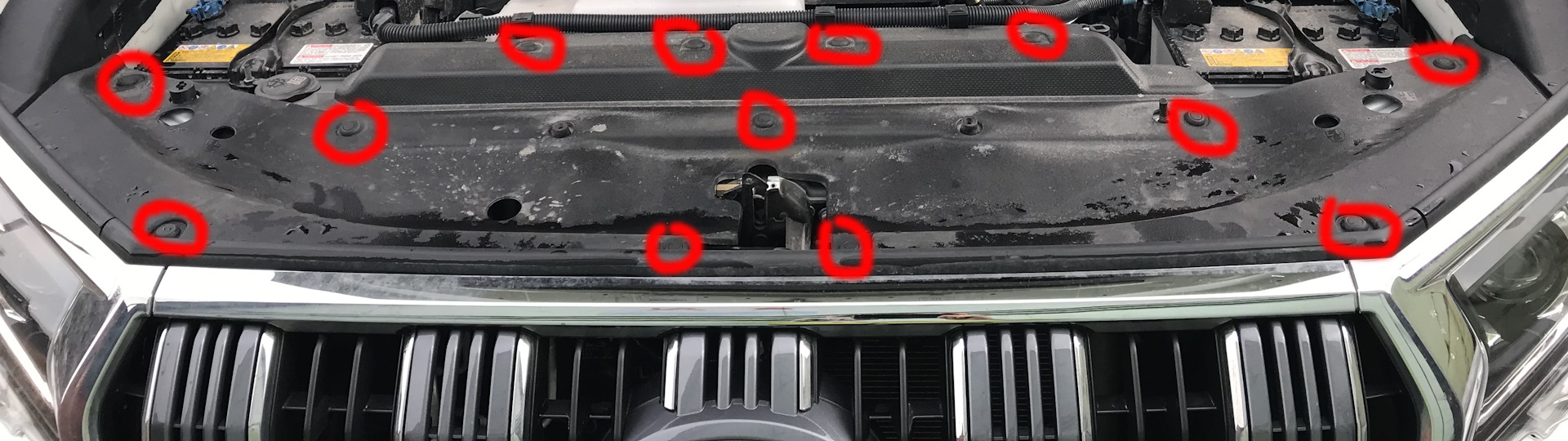 Как снять решетку радиатора на прадо Сетка на решетку радиатора - Toyota Land Cruiser Prado 150-series, 2,8 л, 2017 г