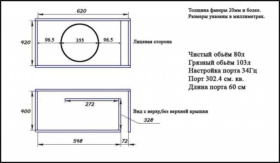 Короб на прорезь