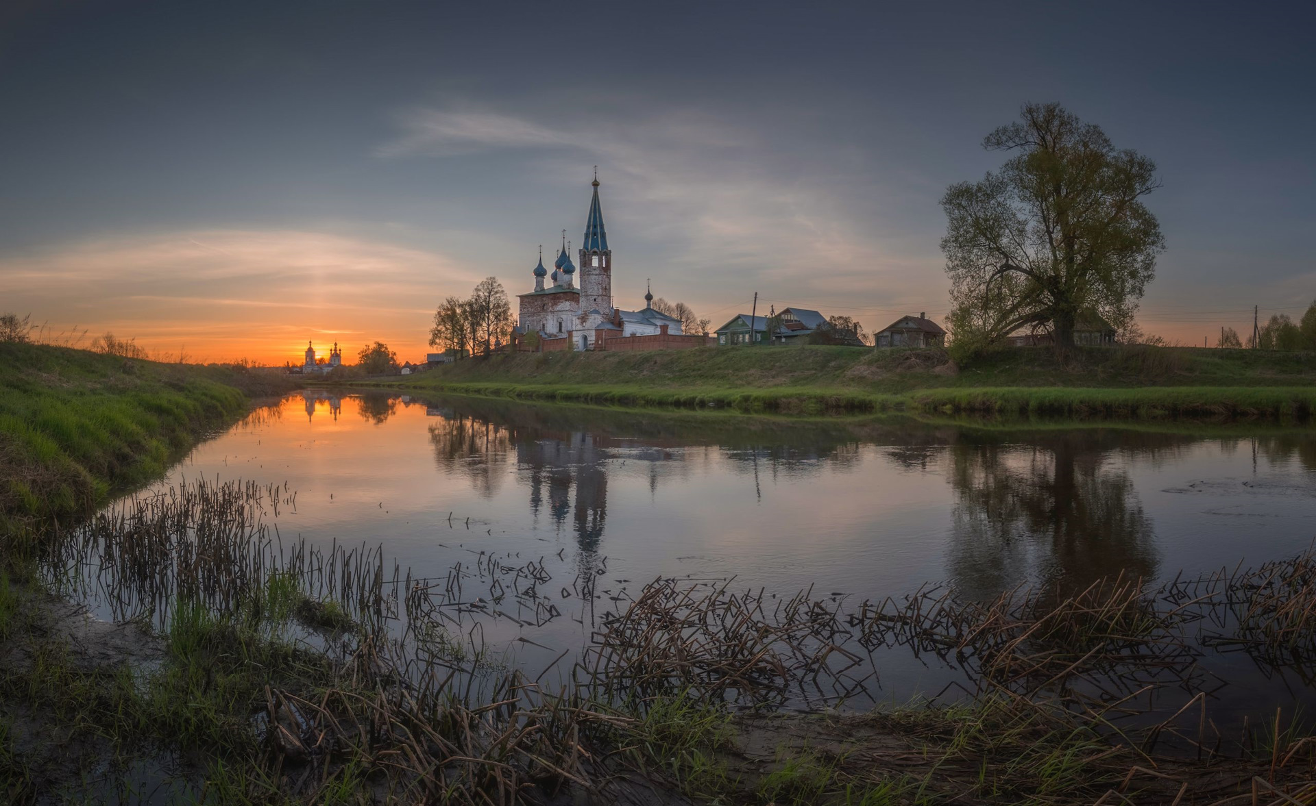 Село Дунилово Ивановская область зима закат