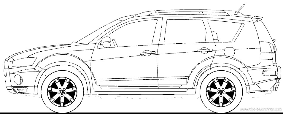 Мицубиси аутлендер нарисовать