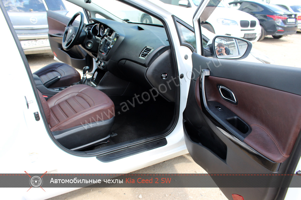 Каркасные автомобильные чехлы из экокожи Mykonos на Kia Ceed 2 ...
