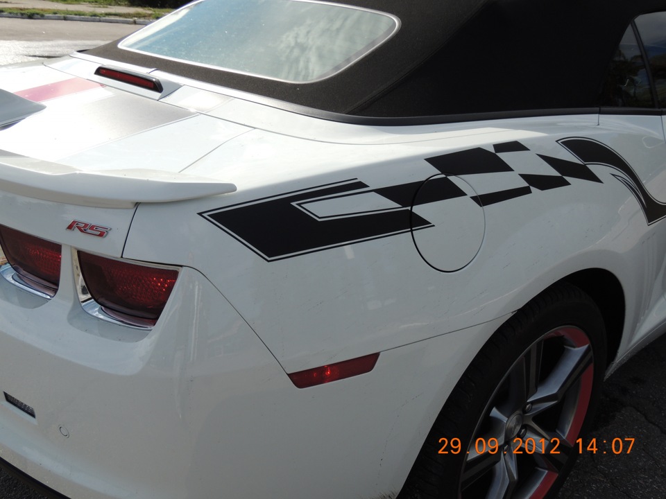 Поклейка боковушек+Диски — Chevrolet Camaro V, 3,6 л, 2012 года ...