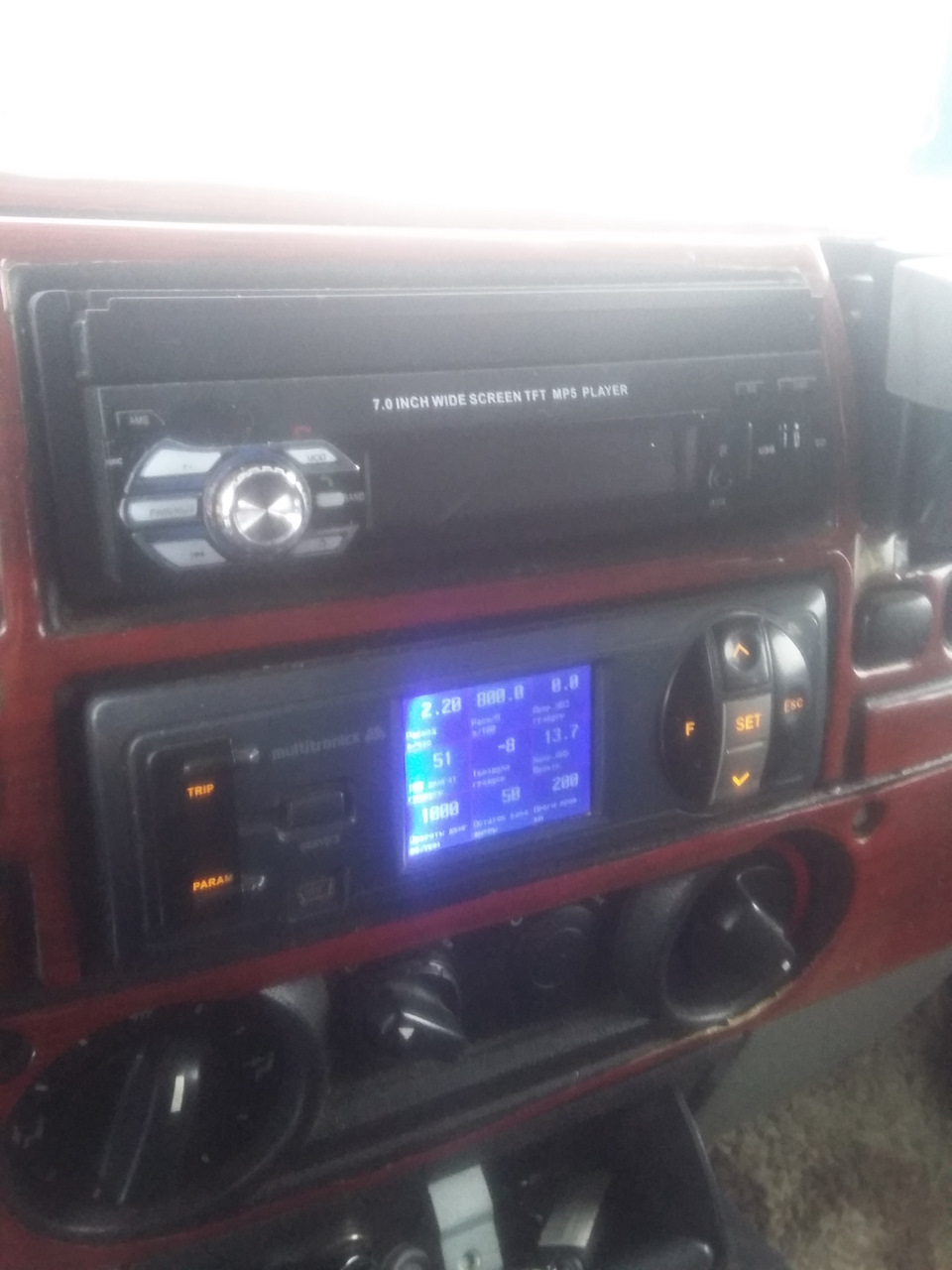 установка борткомпа SL550 и музычка с алиэкспесса)))) и маленкая ...