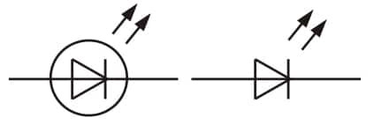 Обозначение светодиода на схеме