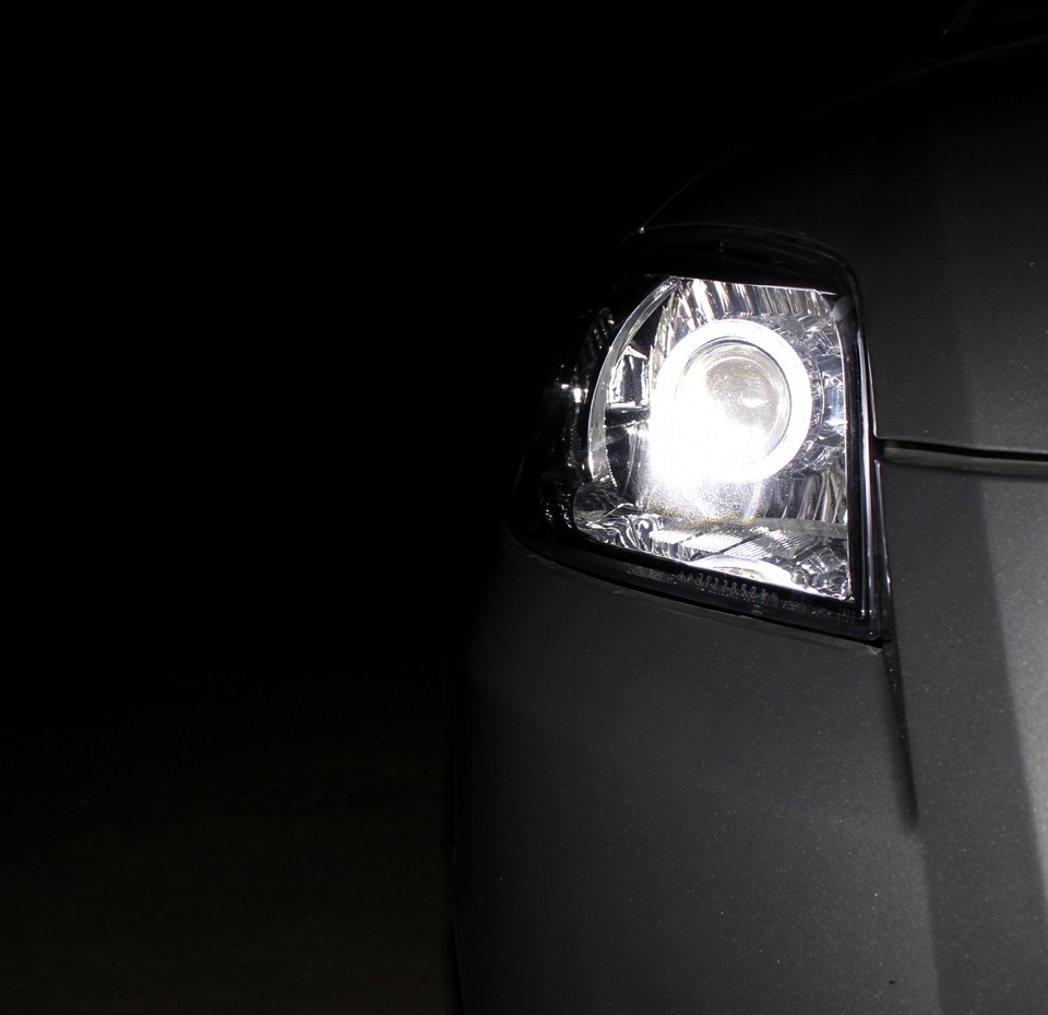 16. Фото. Линзы. Ночь. — Chevrolet Aveo Sedan (1G), 1,5 л, 2007 года ...