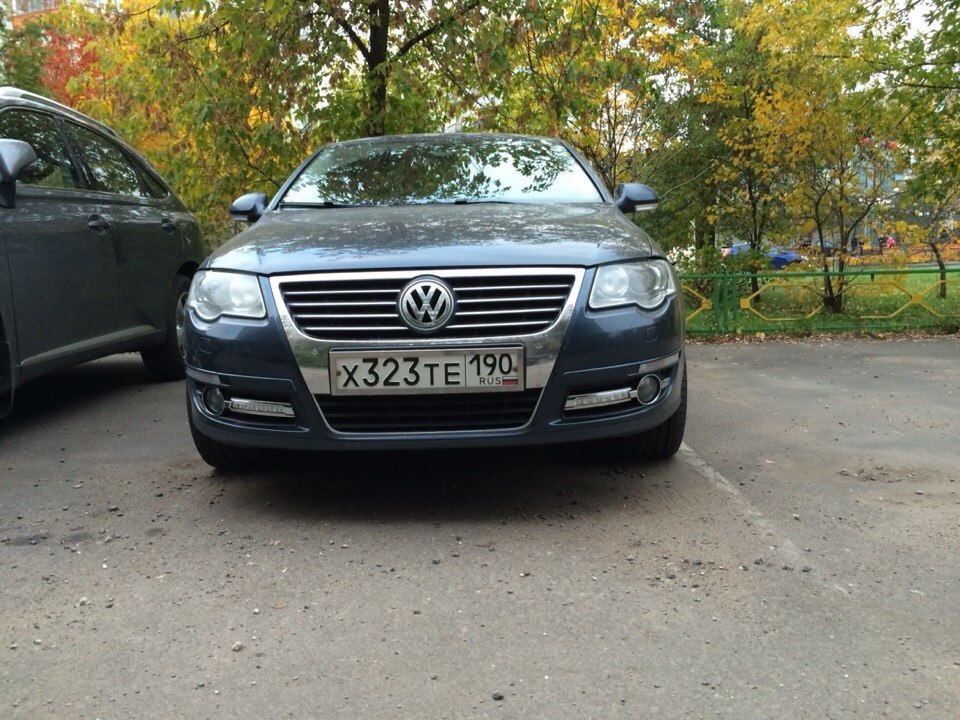 Дневные ходовые огни — Volkswagen Passat B6, 2 л, 2007 года | стайлинг ...