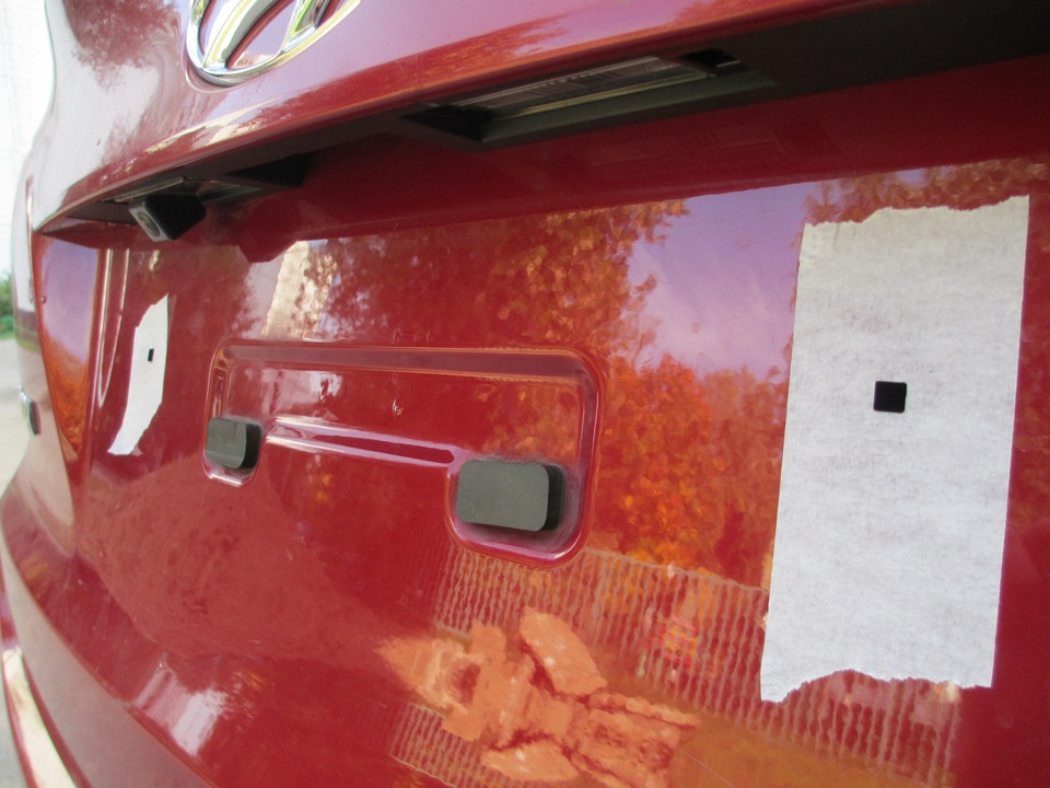 Крепление заднего номера — Hyundai ix35, 2 л, 2010 года | своими руками ...