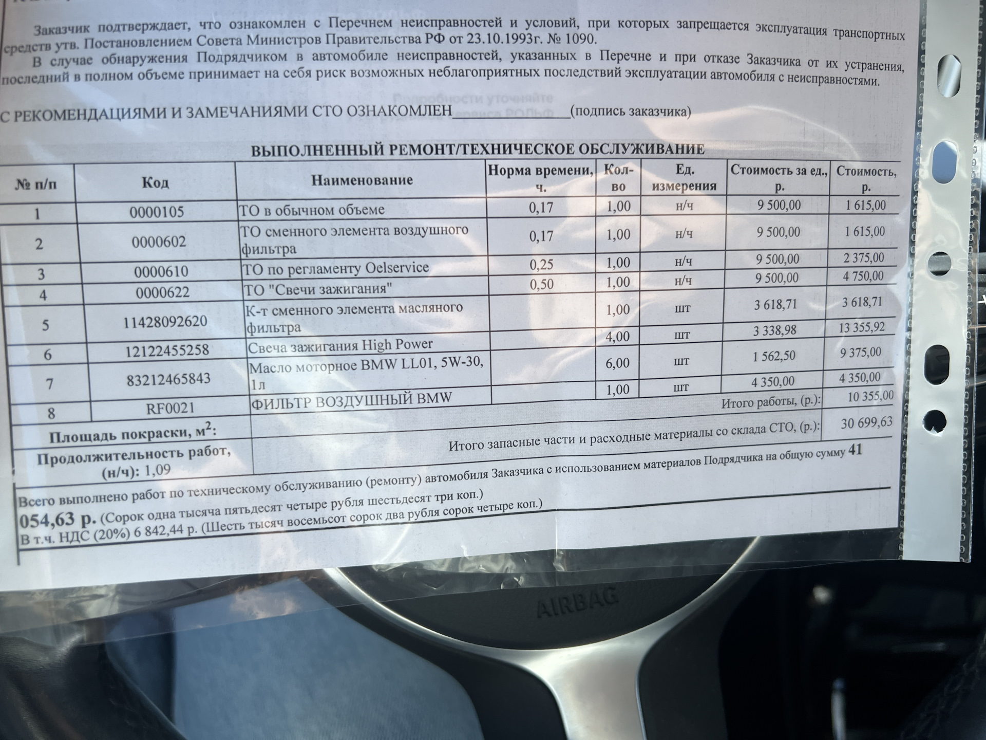 Список работ на ТО — BMW X2 (F39). Запчасти на фото: 11428092620, 12122455258, 83212465843, 1335592