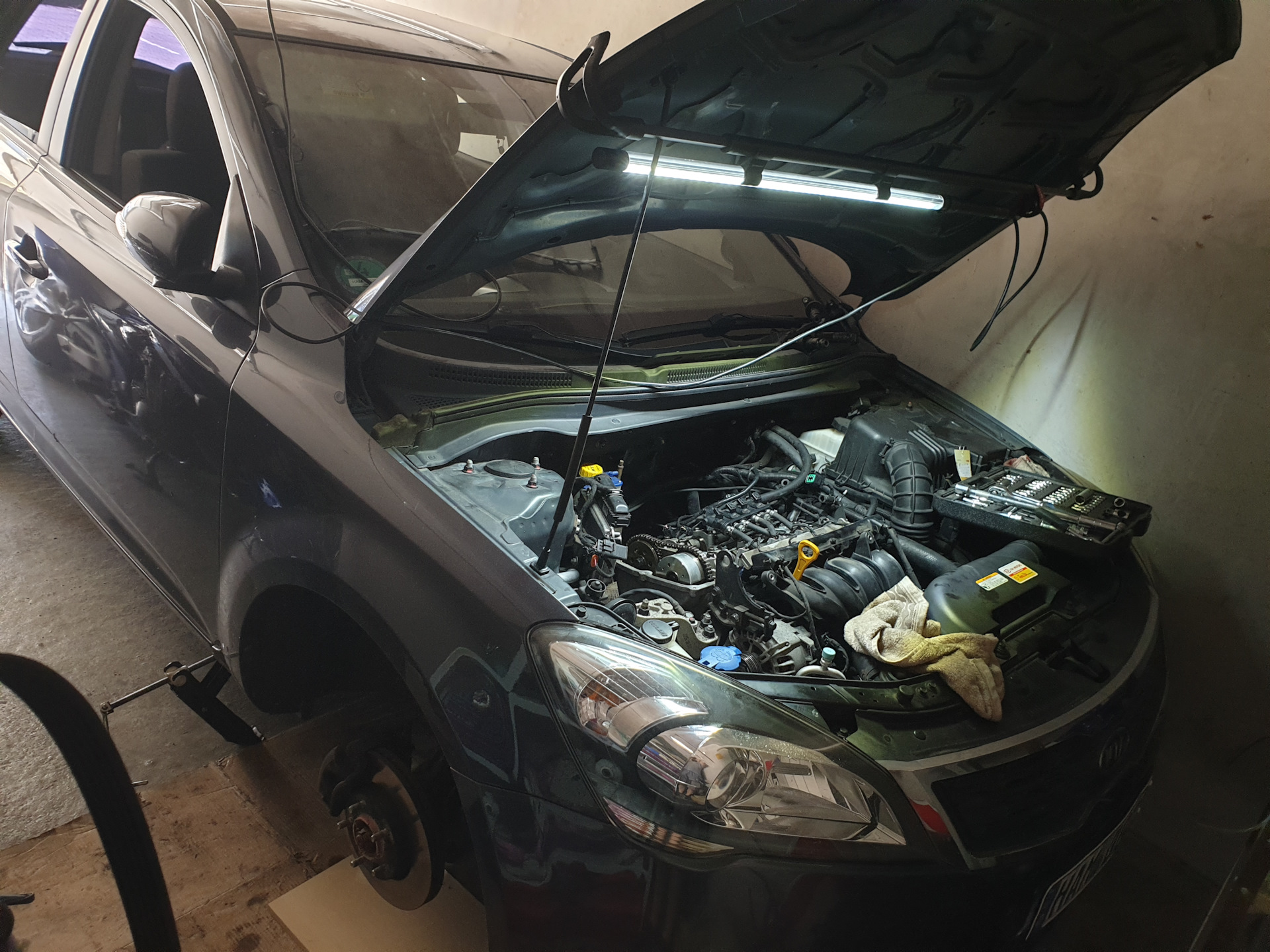 Замена цепи ГРМ Kia Ceed ED 1.4 90HP — KIA Ceed (1G), 1,4 л, 2011 года ...