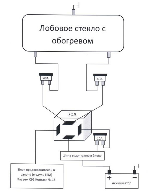 Схема обогрева, найденная в интернете — KIA Ceed (1G)