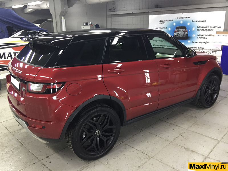 Оклейка крыши в черный глянец на Range Rover Evoque — MaxiVinyl на DRIVE2