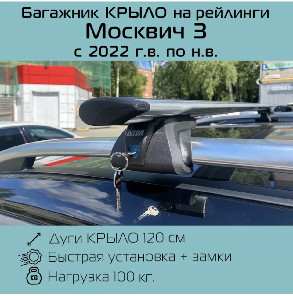 Багажник на крышу. — Москвич 3, 1,5 л, 2023 года | аксессуары | DRIVE2