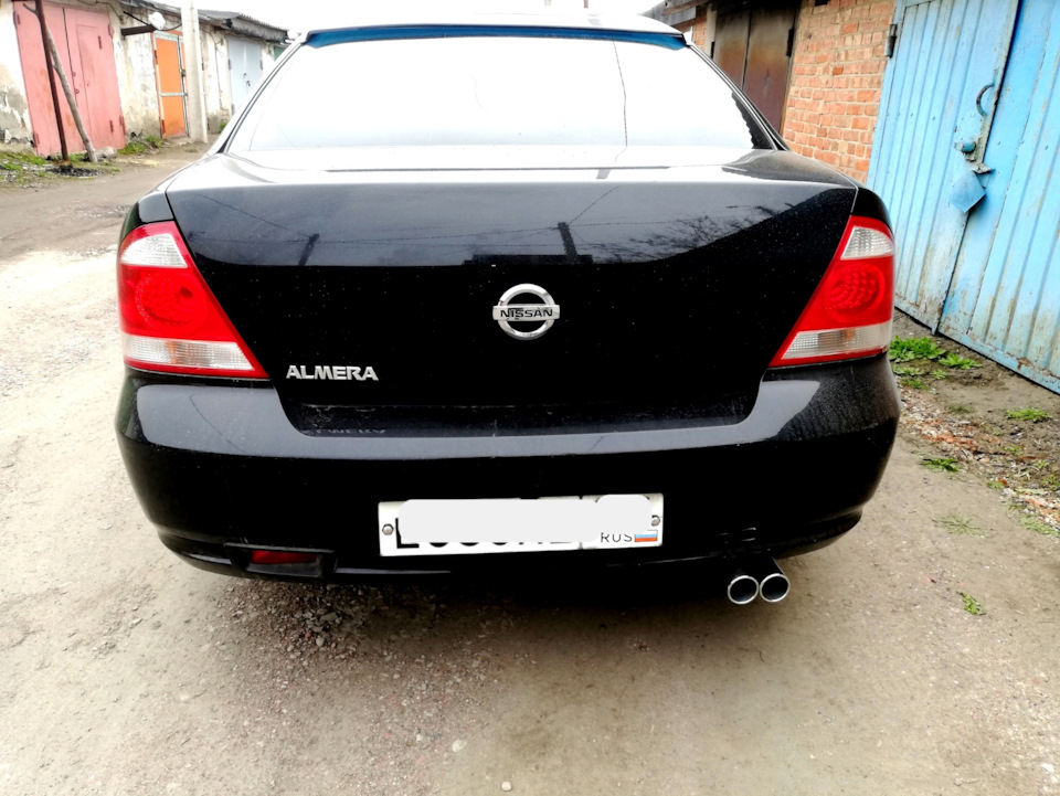 Насадка на глушитель — Nissan Almera Classic (B10), 1,6 л, 2007 года ...
