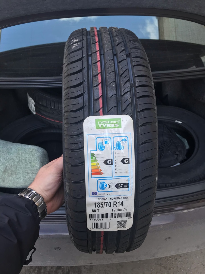 новая резина на лето Nokian Nordman sx2 185/70/14 — Nissan Sunny (B15 ...
