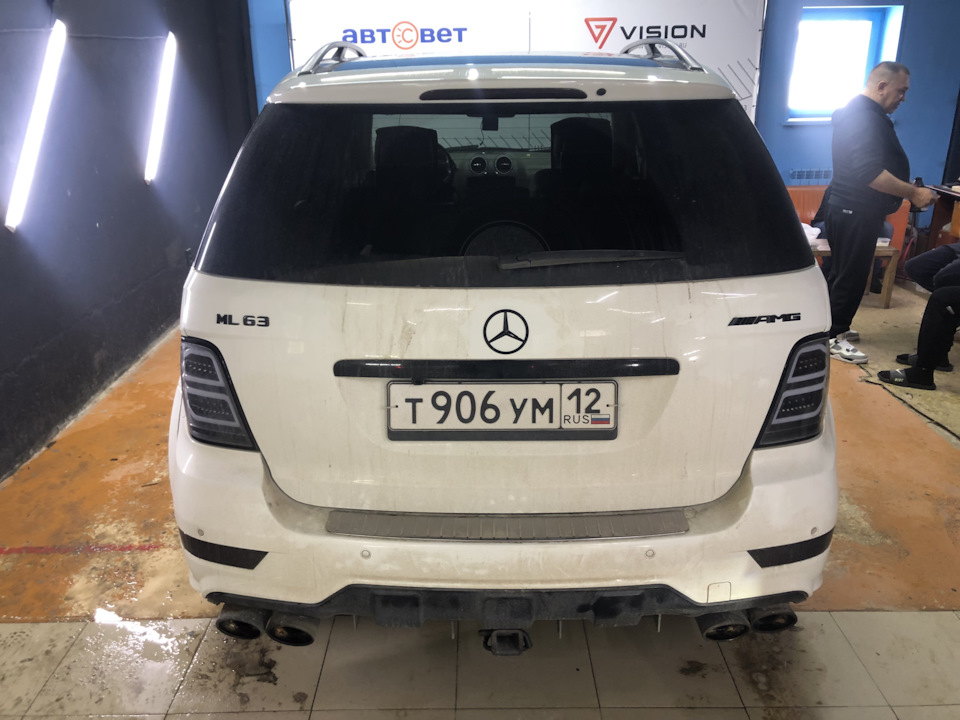 Черные рейлинги — Mercedes-Benz M-Class (W164), 5,5 л, 2008 года ...