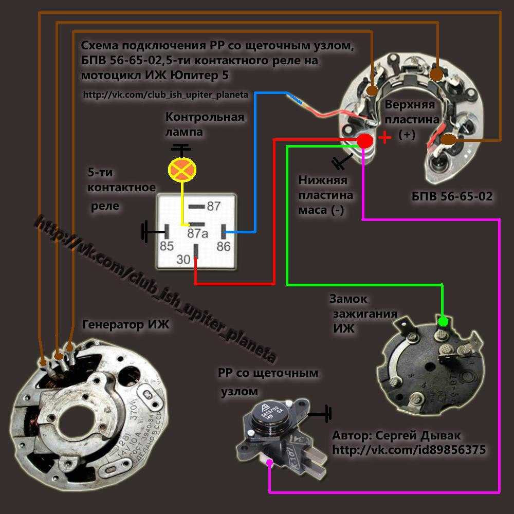 Схема проводки иж планета 5 на искру и зарядку