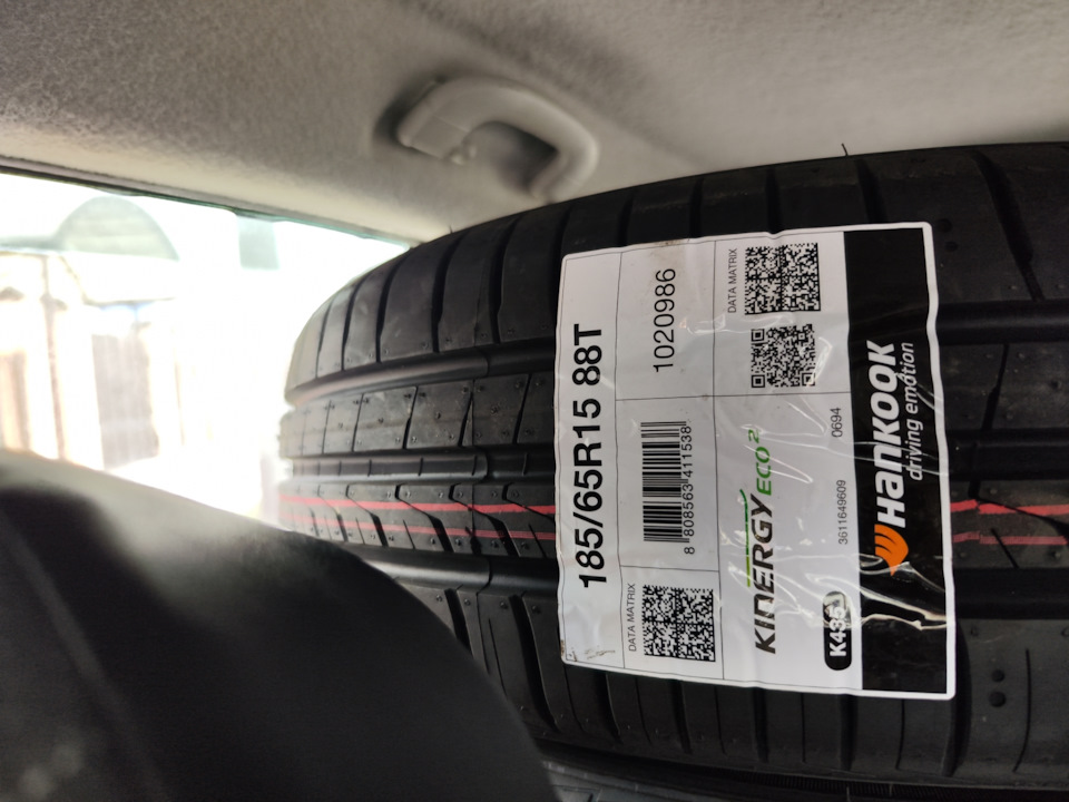 Hankook Kinergy Eco 2 K435 185/65 R15 88T — Mitsubishi Colt VI, 1,3 л, 2005  года, шины