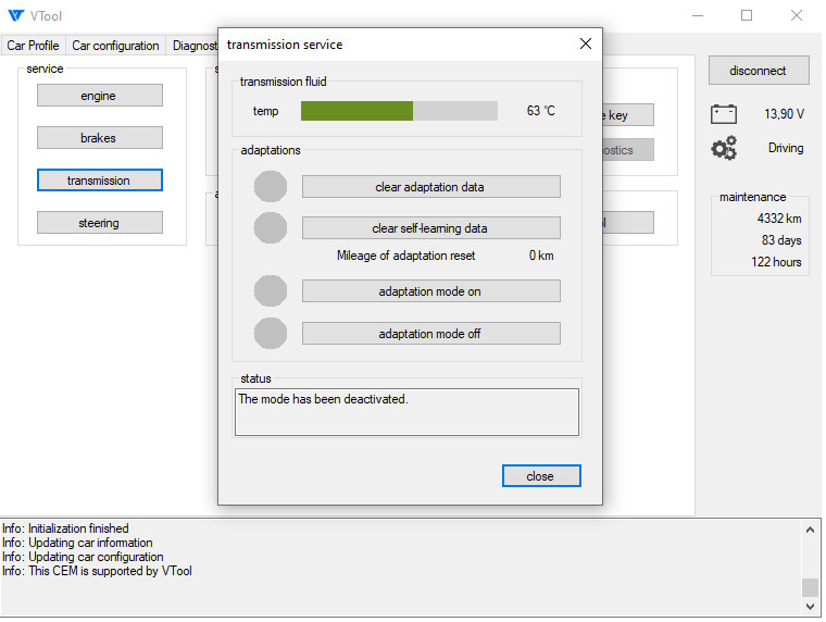 температура масла акпп и сброс адаптаций — Volvo XC90 (2G)