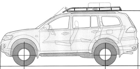 Чертеж паджеро спорт 1 Экспедиционник - Mitsubishi Pajero Sport (2G), 2,5 л, 2014 года тюнинг DRIVE2