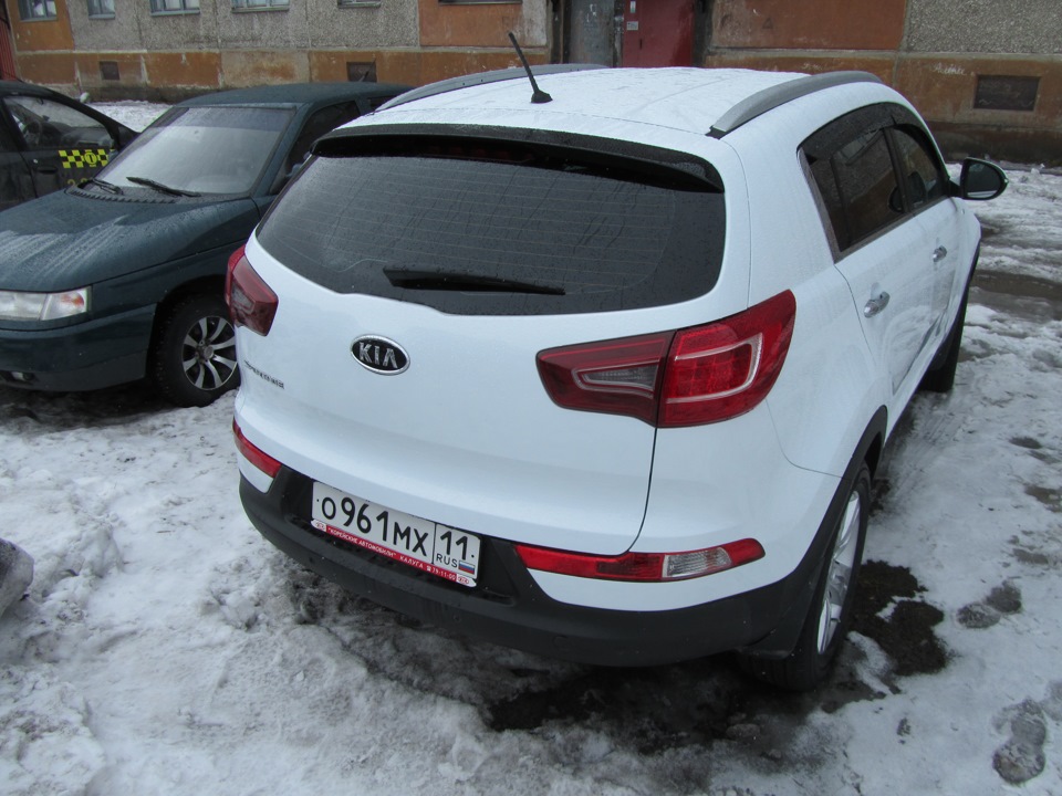 Пленка защитная на фары — KIA Sportage (3G), 2 л, 2012 года | тюнинг ...