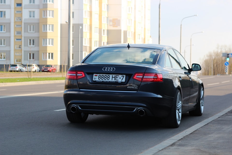 Audi a6 черный дым
