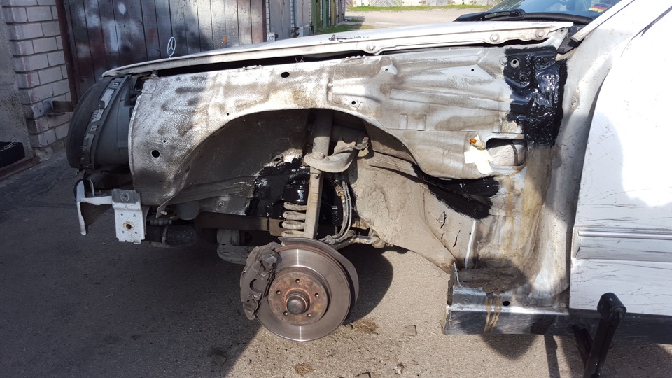 Антикор часть 1, левый подкрылок — Mercedes-Benz E-class (W210), 2,9 л ...