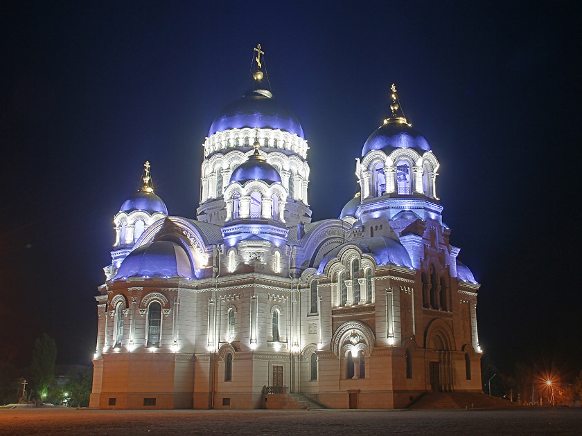 Собор Новочеркасск вечером