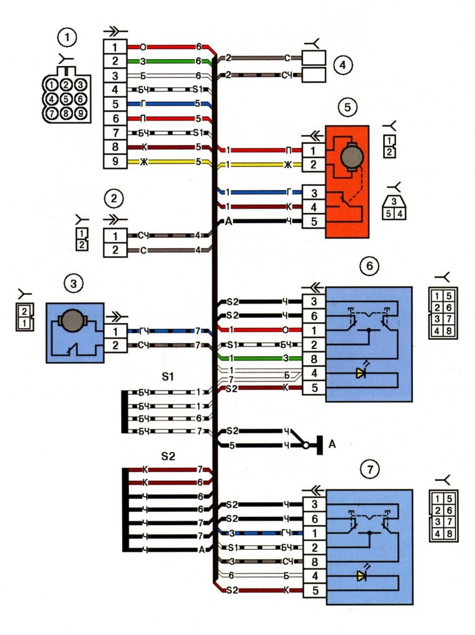 Схема электропроводки ваз 2114