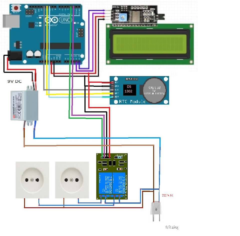 ● 6.2. Подключение блока реле к плате Arduino MEGA