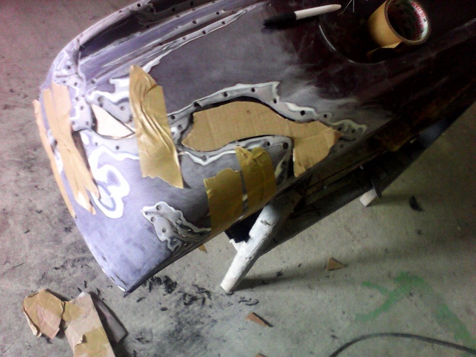 Ремонт бампера самостоятельно — ИЖ 2126, 1,6 л, 2001 года | кузовной ...