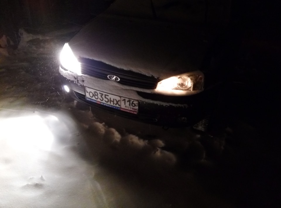 Ближний свет — Lada Калина Хэтчбек (1G), 1,4 л, 2012 года | своими ...
