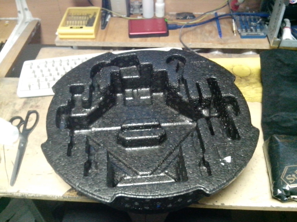 Шумоизоляция органайзера в докатке (в багажнике) — KIA Ceed SW (2G), 1 ...