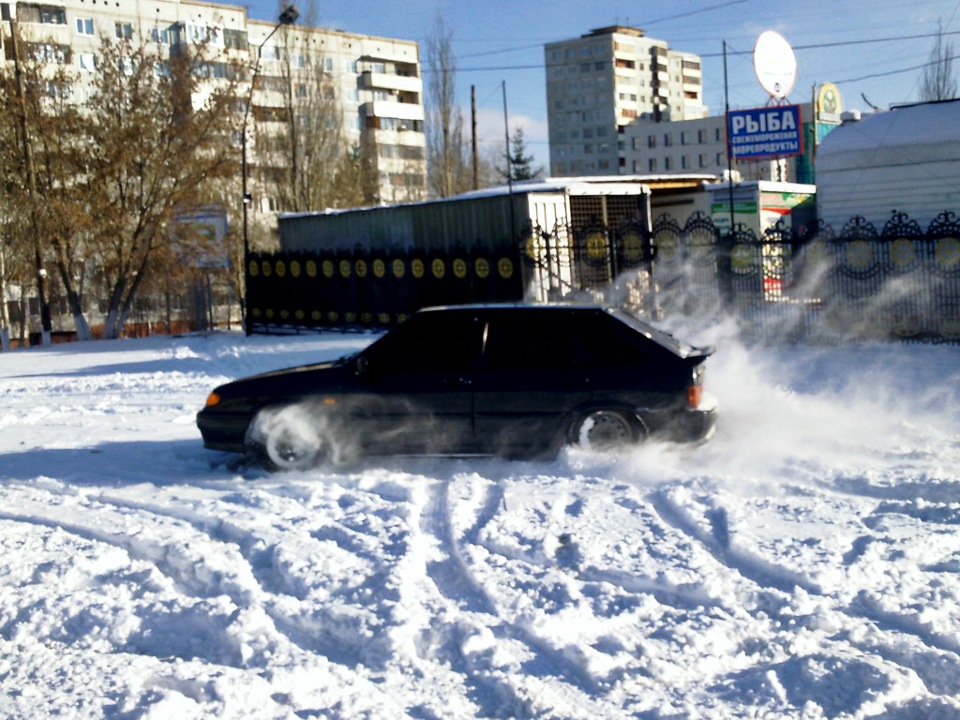 ваз 2114 дрифт зимой