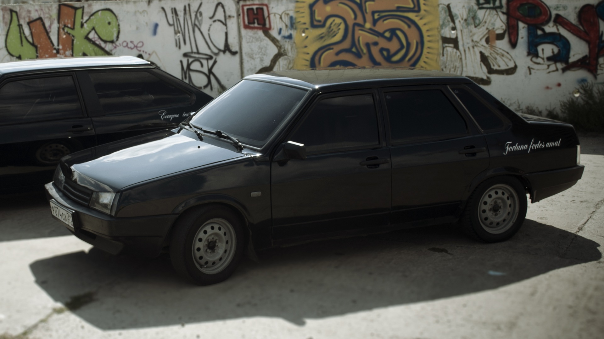 Lada 21099 1.3 бензиновый 1993 | Черный (без мата) седан на DRIVE2