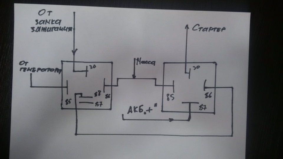 схема американок через 5 контактное реле