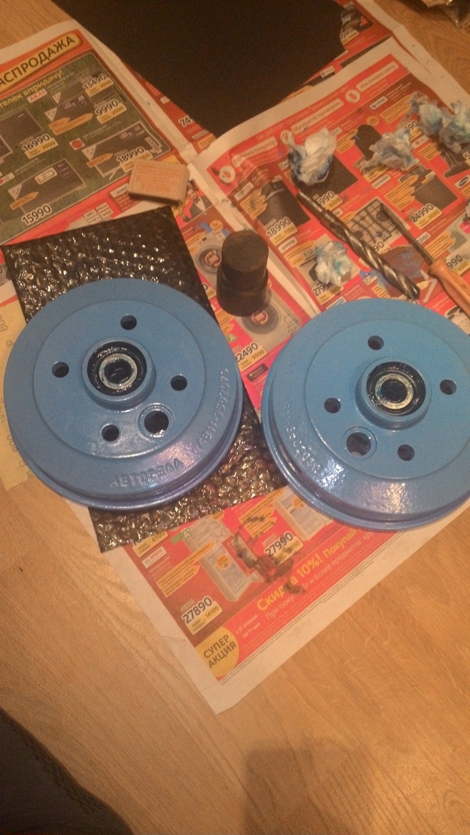 Задние барабаны и подшипники собраны — СеАЗ Ока 11116, 1 л, 2007 года ...